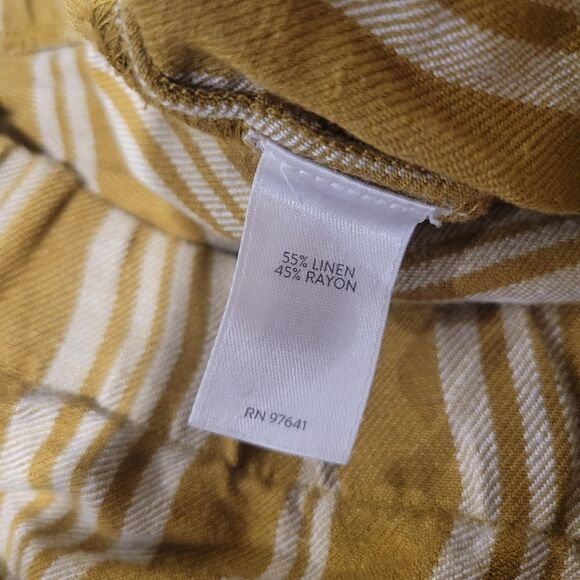 J Jill linen striped shorts, size Large - Picture 6 of 9